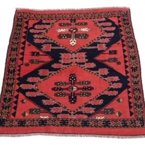 Afghansk teppe - 154 x 126 cm - rød