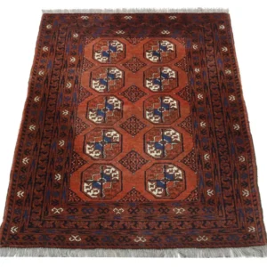 Afghansk teppe - 155 x 103 cm - mørk rød