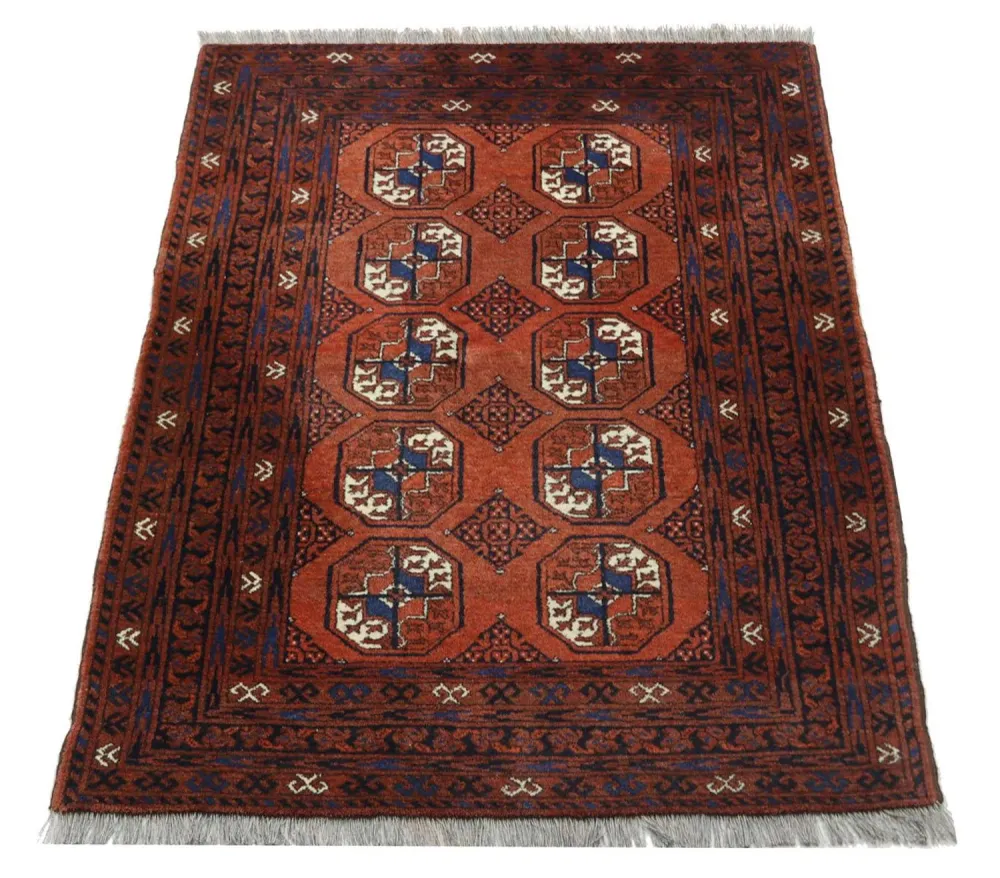 Afghansk teppe - 155 x 103 cm - mørk rød