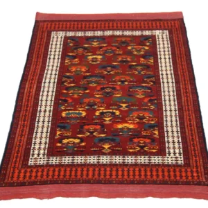 Afghansk teppe - 160 x 130 cm - rust