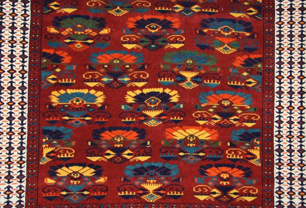 Afghansk teppe - 160 x 130 cm - rust
