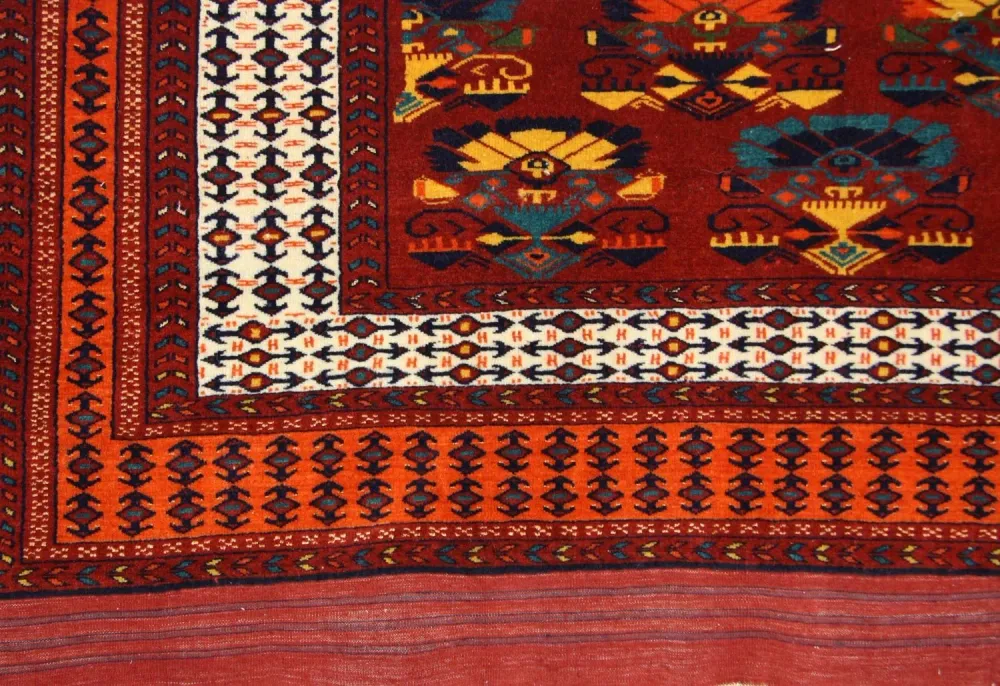 Afghansk teppe - 160 x 130 cm - rust