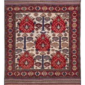 Afghansk teppe - 165 x 125 cm - flerfarget
