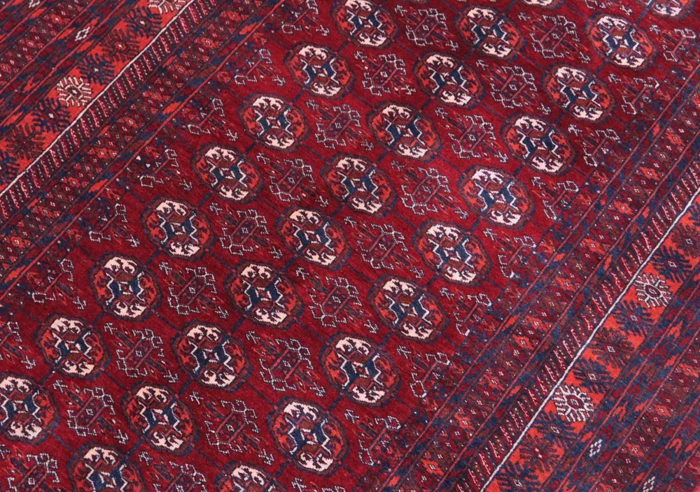 Afghansk teppe - 169 x 113 cm - mørk rød