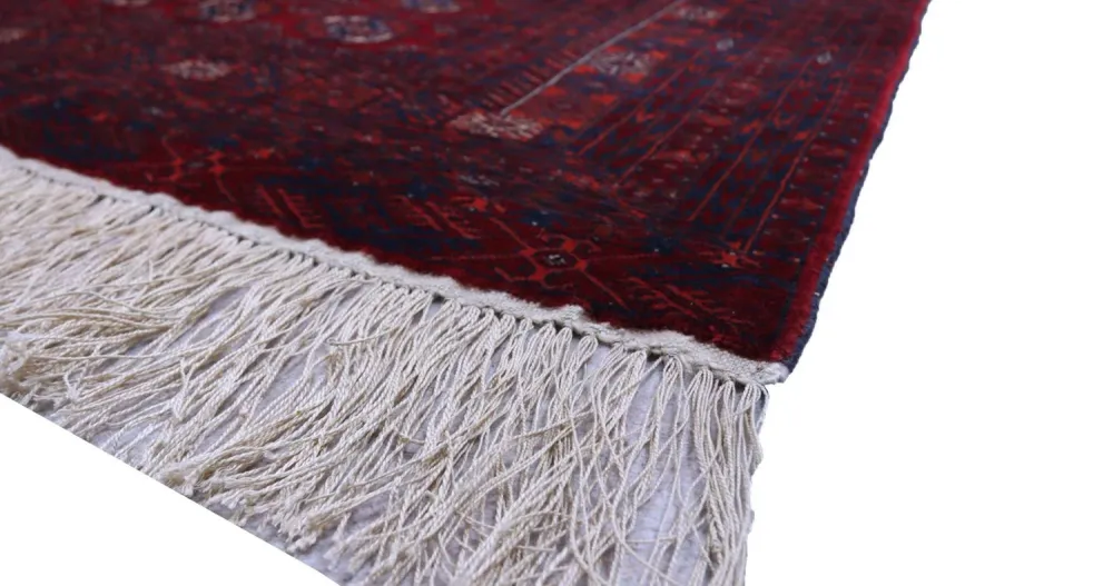 Afghansk teppe - 169 x 113 cm - mørk rød
