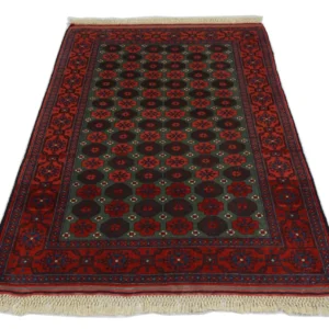 Afghansk teppe - 170 x 130 cm - mørk rød