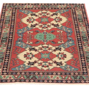 Afghansk teppe - 170 x 138 cm - rød