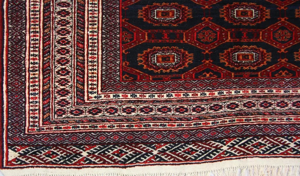Afghansk teppe - 177 x 133 cm - blå