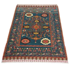 Afghansk teppe - 182 x 123 cm - blå