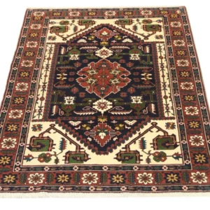 Afghansk teppe - 182 x 129 cm - mørkeblå
