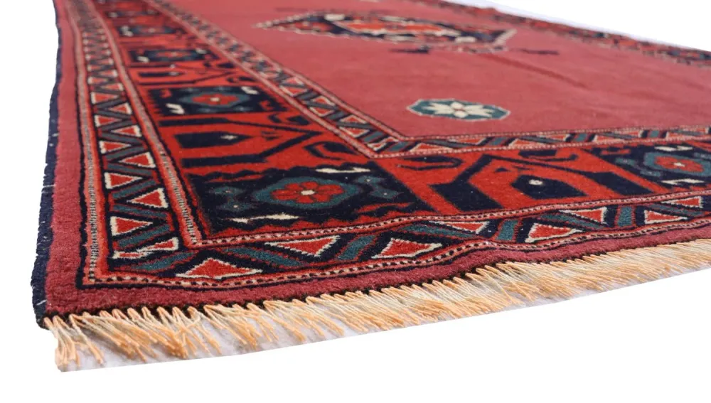 Afghansk teppe - 190 x 129 cm - rød