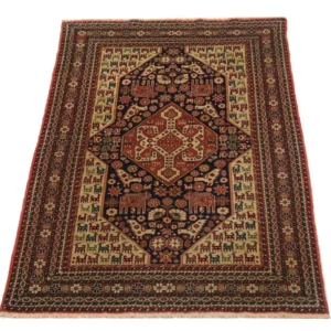 Afghansk teppe - 193 x 126 cm - mørk rød