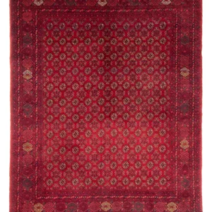 Afghansk teppe - 193 x 148 cm - rød
