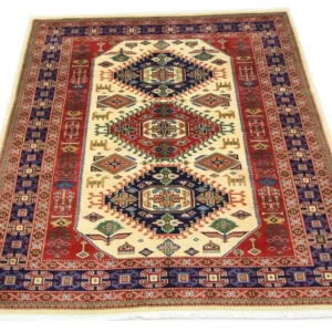 Afghansk teppe - 194 x 146 cm - beige