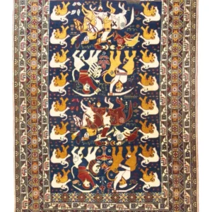 Afghansk teppe - 195 x 128 cm - blå
