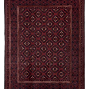 Afghansk teppe - 195 x 147 cm - rød