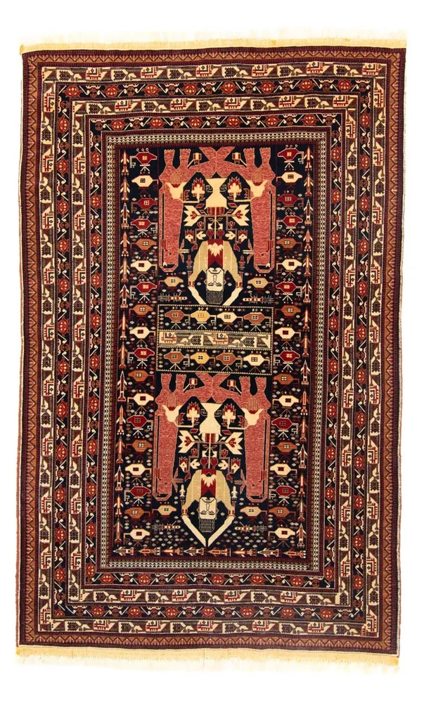 Afghansk teppe - 196 x 122 cm - blå