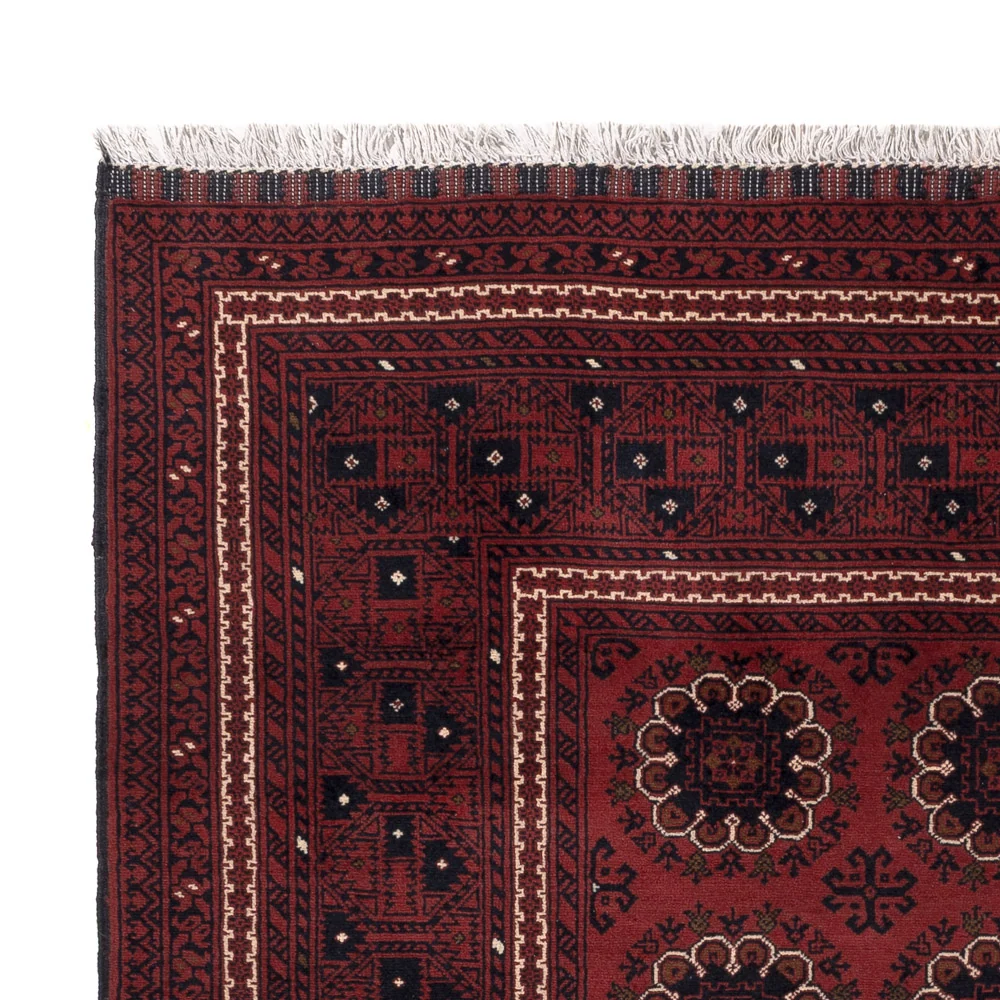 Afghansk teppe - 197 x 151 cm - rød
