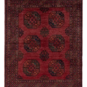 Afghansk teppe - 202 x 155 cm - rød