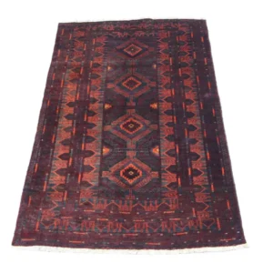 Afghansk teppe - 208 x 123 cm - blå