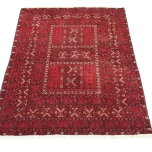Afghansk teppe - 208 x 150 cm - rød