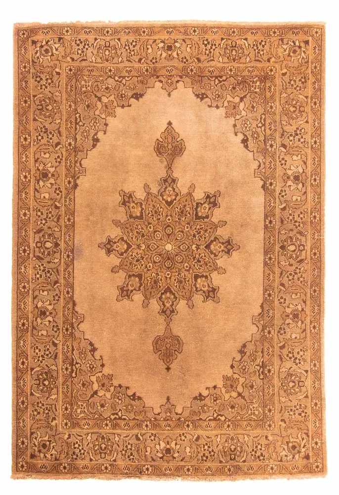 Afghansk teppe - 213 x 150 cm - mørk beige