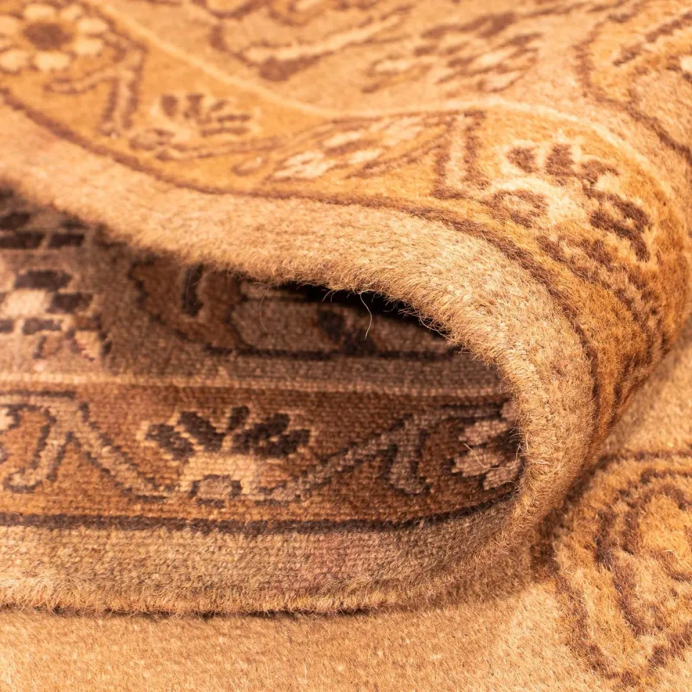 Afghansk teppe - 213 x 150 cm - mørk beige