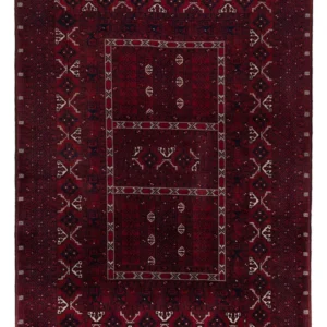 Afghansk teppe - 239 x 163 cm - mørk rød