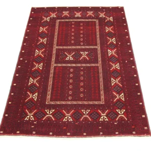 Afghansk teppe - 246 x 163 cm - rød