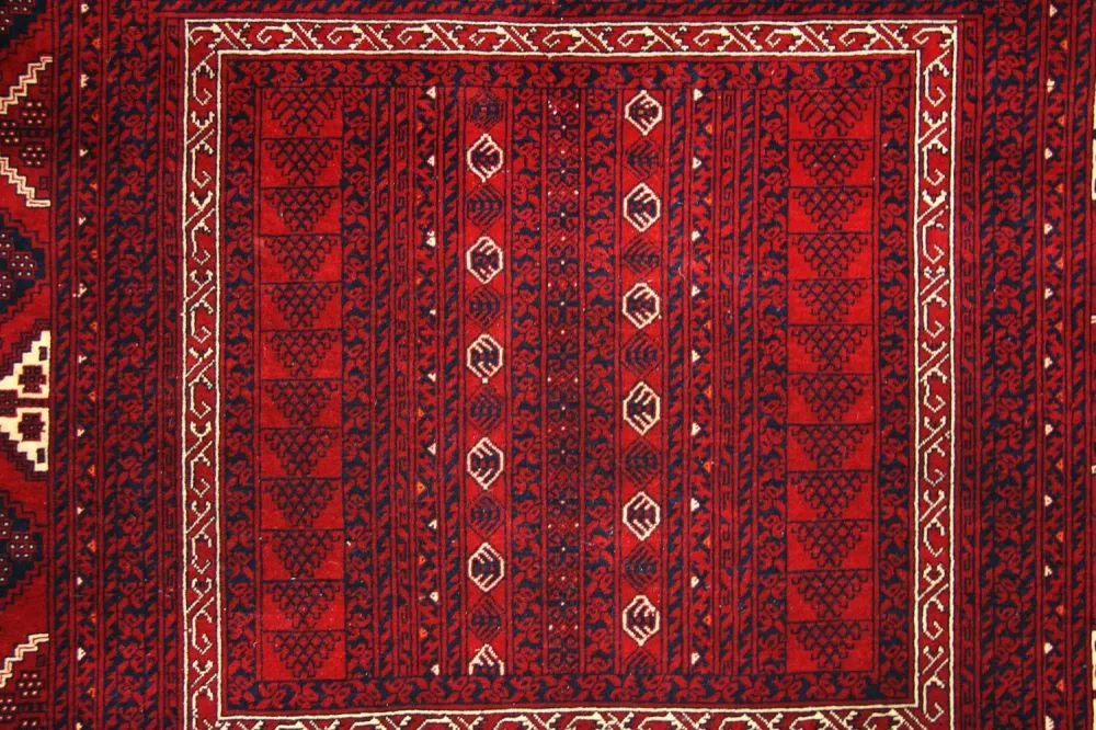 Afghansk teppe - 246 x 163 cm - rød