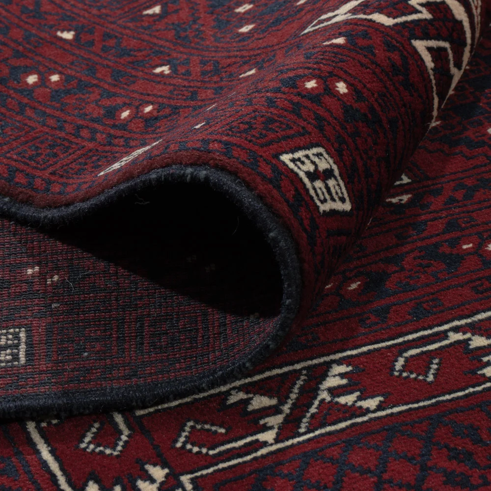 Afghansk teppe - 249 x 150 cm - mørk rød
