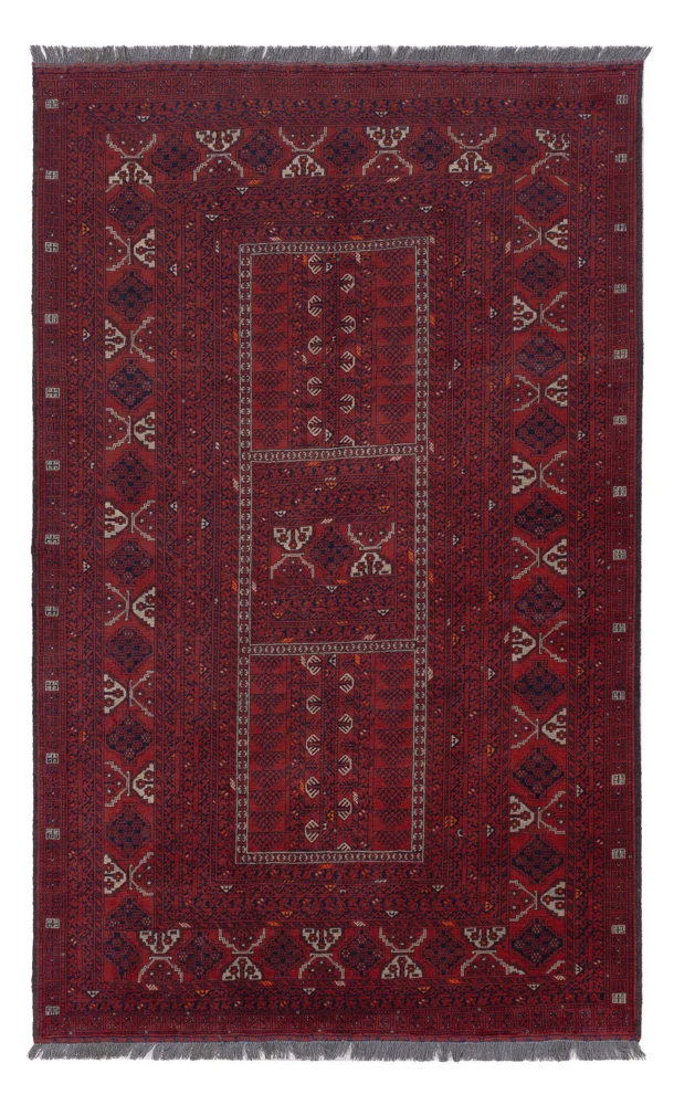 Afghansk teppe - 252 x 154 cm - rød
