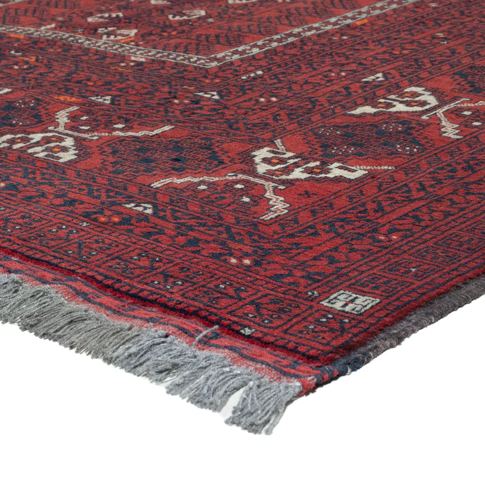 Afghansk teppe - 252 x 154 cm - rød