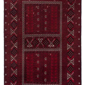 Afghansk teppe - 252 x 158 cm - mørk rød