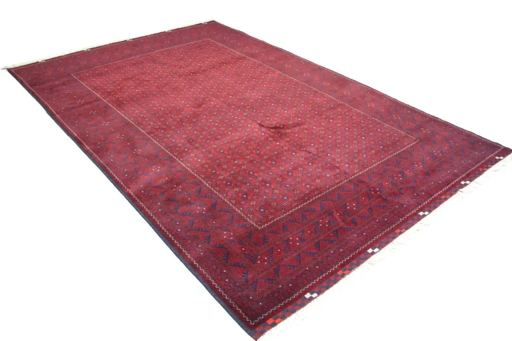 Afghansk teppe - 288 x 193 cm - rød
