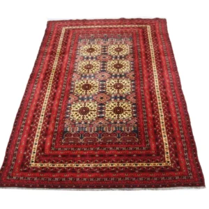 Afghansk teppe - 288 x 195 cm - rød