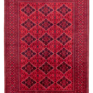Afghansk teppe - 293 x 196 cm - rød