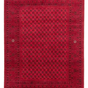 Afghansk teppe - 295 x 194 cm - rød