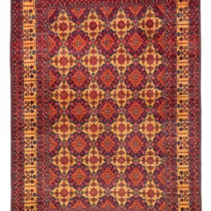 Afghansk teppe - 296 x 197 cm - mørk beige