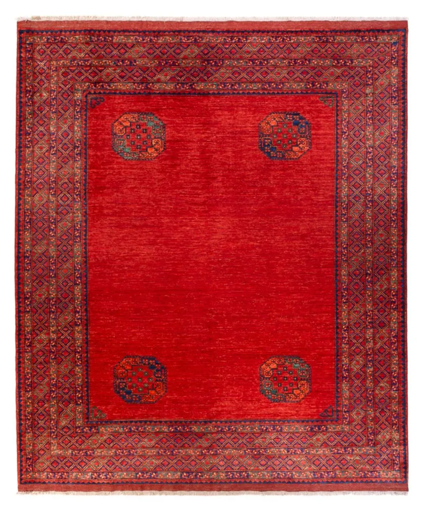 Afghansk teppe - 297 x 256 cm - rød