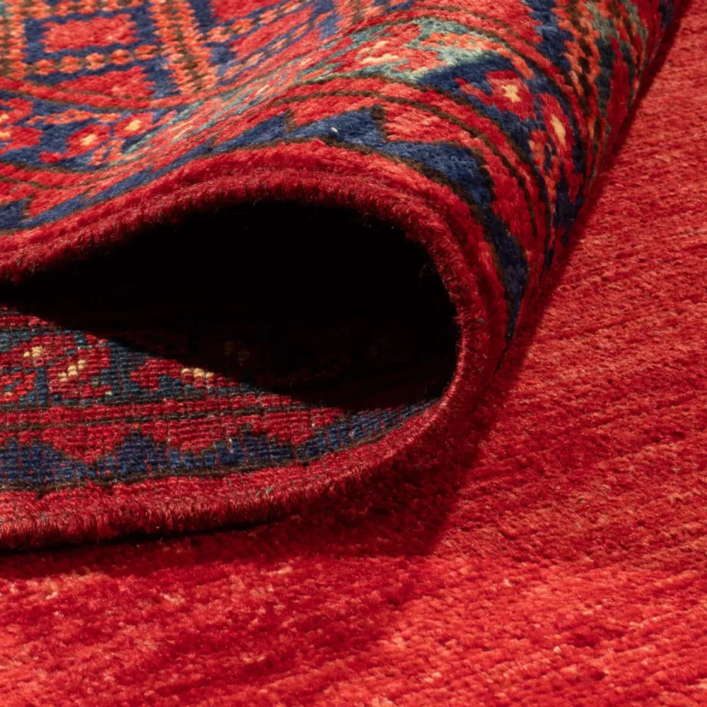 Afghansk teppe - 297 x 256 cm - rød