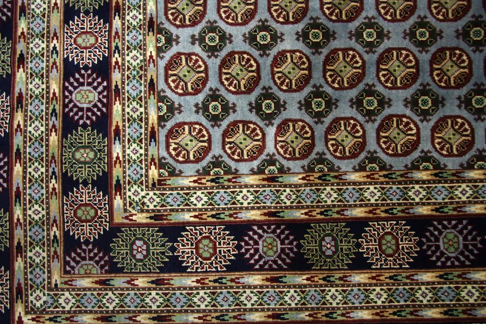 Afghansk teppe - 298 x 199 cm - blå