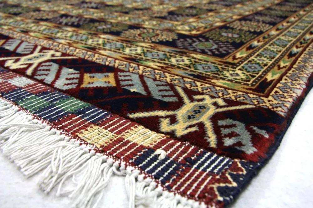 Afghansk teppe - 298 x 199 cm - blå