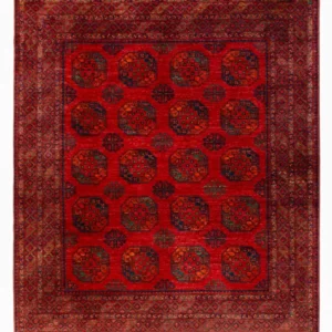 Afghansk teppe - 298 x 257 cm - rød