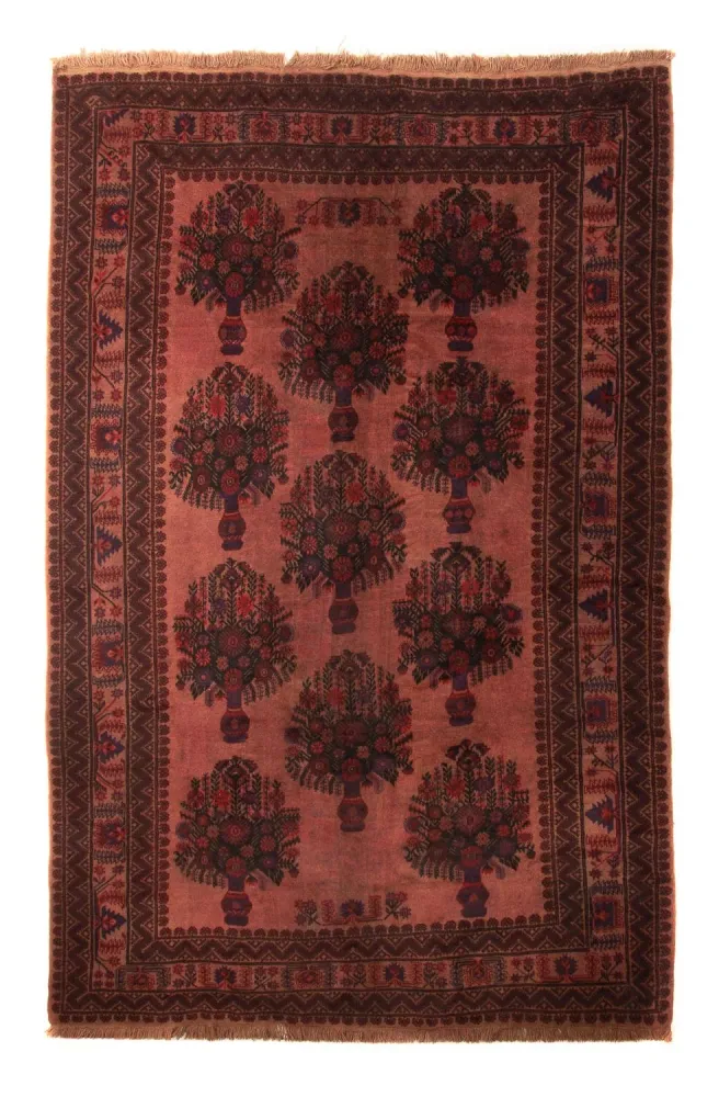 Afghansk teppe - 303 x 200 cm - flerfarget
