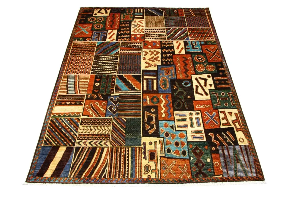 Afghansk teppe - 305 x 220 cm - flerfarget