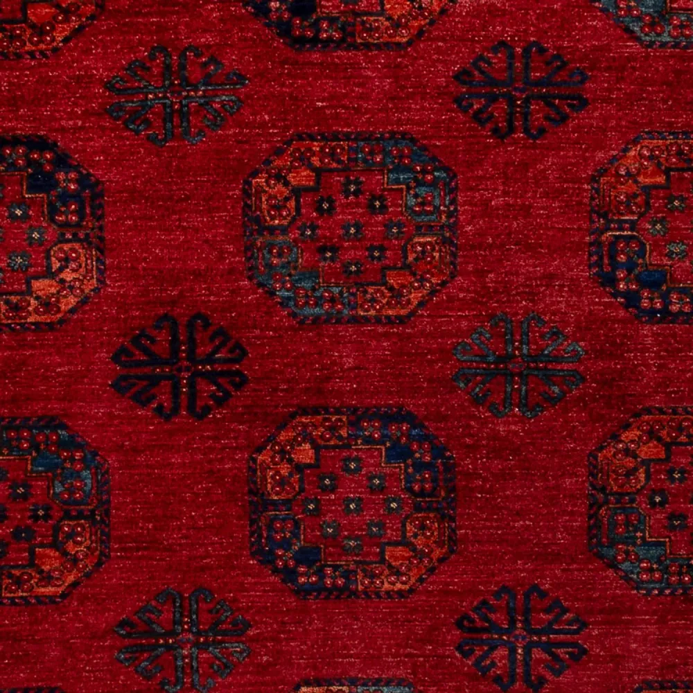 Afghansk teppe - 346 x 256 cm - rød