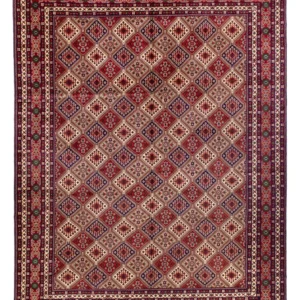 Afghansk teppe - 382 x 290 cm - mørk beige