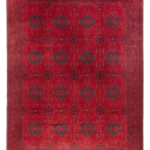 Afghansk teppe - 397 x 295 cm - rød