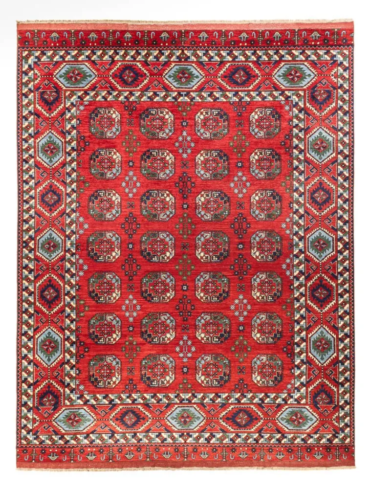 Afghansk teppe - 398 x 309 cm - rød